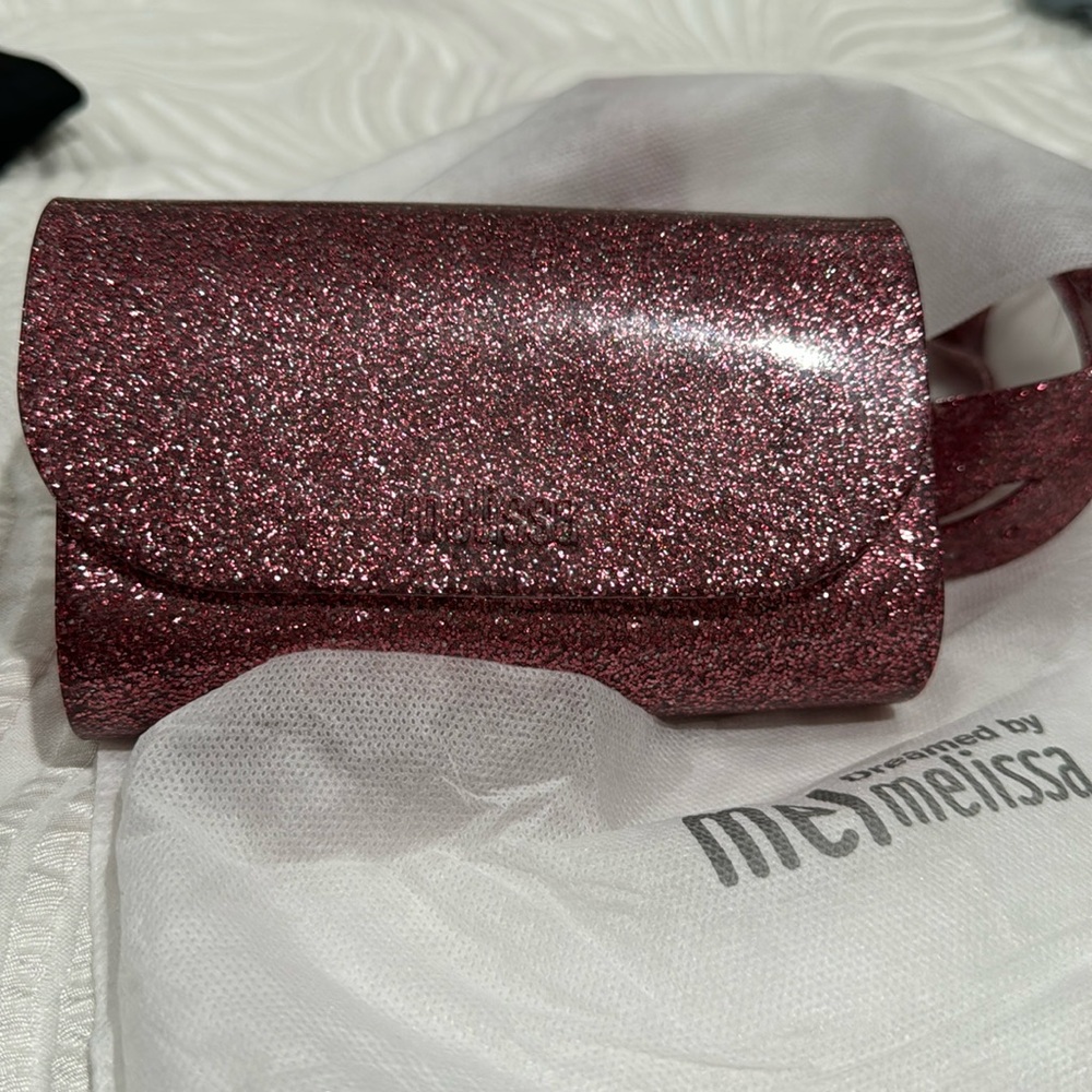 Melissa Pink Glitter Cute Bag Fanny Pack Crossbody